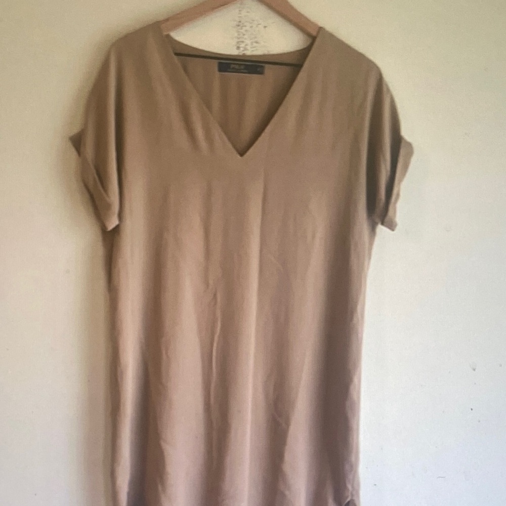 Polo by Ralph Lauren Tan V-Neck Short Sleeve Tunic